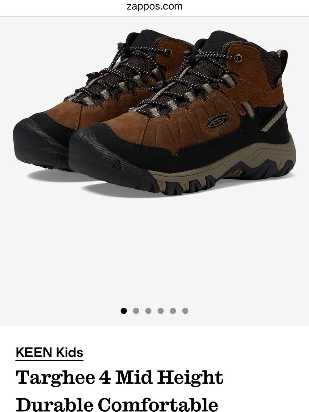 Keen Boys Targhee 4 Mid Height Durable Comfortable Waterproof Hiking Boots - Picture 5 of 6